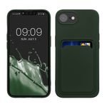 Laptop, Telefoane si Tablete - Telefoane mobile si accesorii - Accesorii Telefoane - Huse telefoane - Husa Kwmobile pentru iPhone 17e/16e, incarcare wireless, buzunar card, silicon, verde - Infinity.ro