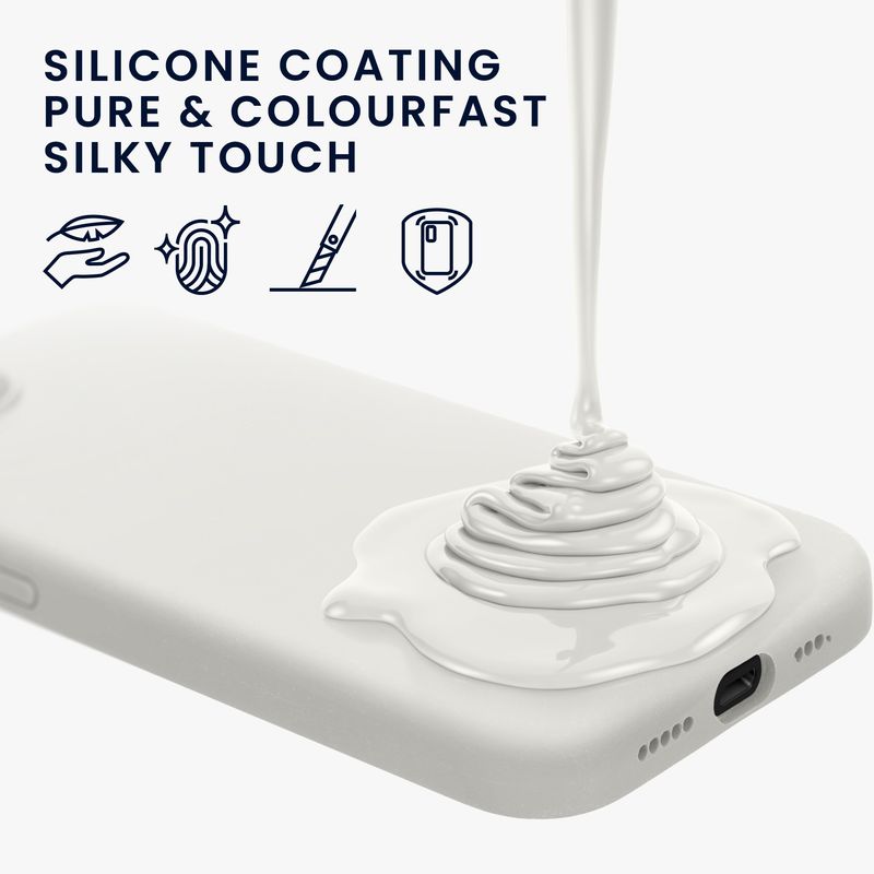 Laptop, Telefoane si Tablete - Telefoane mobile si accesorii - Accesorii Telefoane - Huse telefoane - Husa Kwmobile pentru iPhone 17e/16e, incarcare wireless, silicon, alb - Infinity.ro
