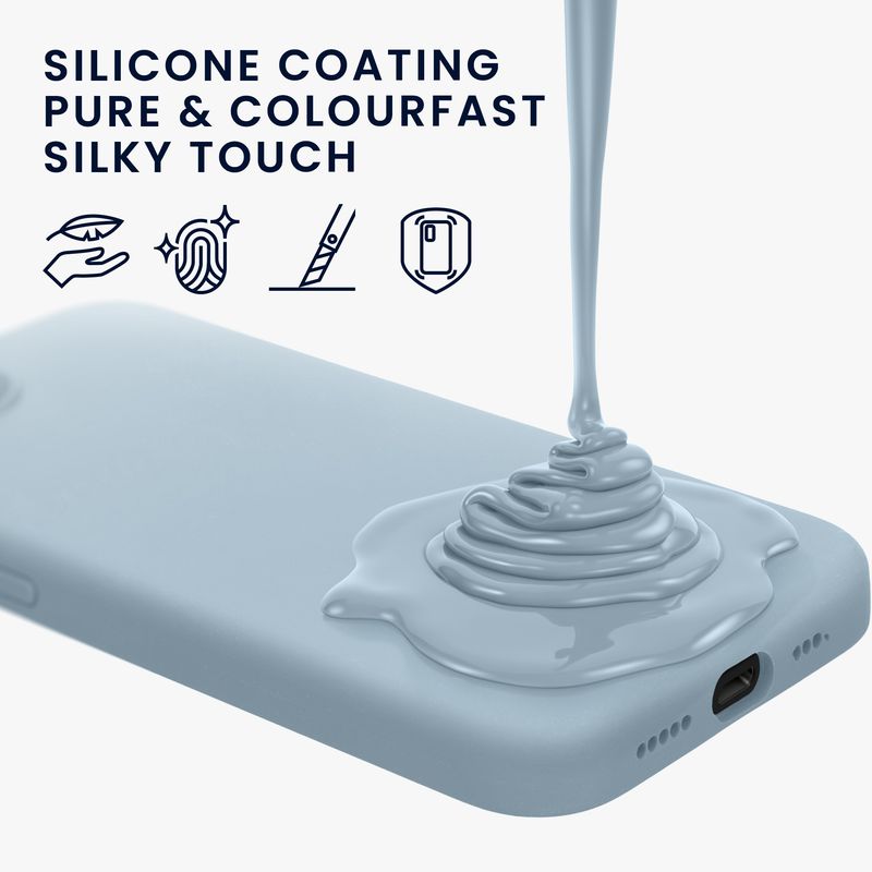Laptop, Telefoane si Tablete - Telefoane mobile si accesorii - Accesorii Telefoane - Huse telefoane - Husa Kwmobile pentru iPhone 17e/16e, incarcare wireless, silicon, albastru deschis - Infinity.ro