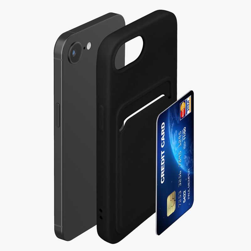 Laptop, Telefoane si Tablete - Telefoane mobile si accesorii - Accesorii Telefoane - Huse telefoane - Husa Kwmobile pentru iPhone 17e/16e, incarcare wireless, buzunar card, silicon, negru - Infinity.ro