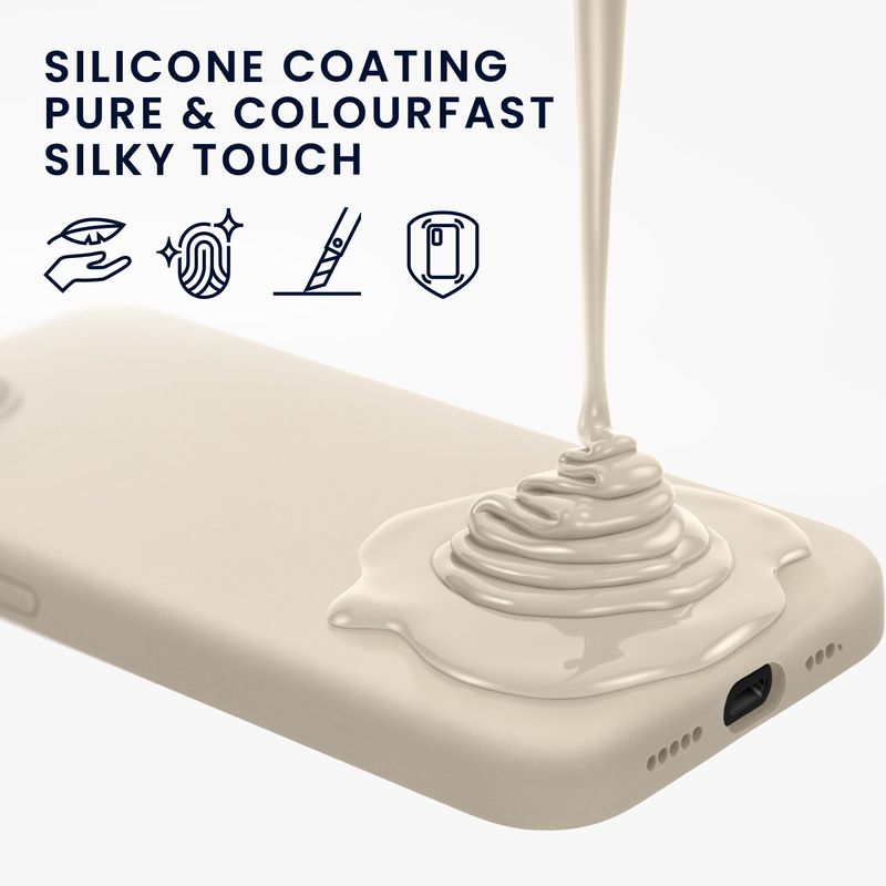 Laptop, Telefoane si Tablete - Telefoane mobile si accesorii - Accesorii Telefoane - Huse telefoane - Husa Kwmobile pentru iPhone 17e/16e, incarcare wireless, silicon, bej - Infinity.ro