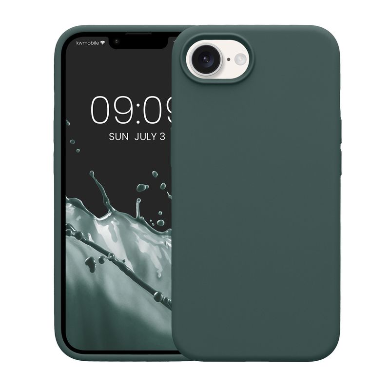 Laptop, Telefoane si Tablete - Telefoane mobile si accesorii - Accesorii Telefoane - Huse telefoane - Husa Kwmobile pentru iPhone 17e/16e, incarcare wireless, silicon, albastru verzui - Infinity.ro