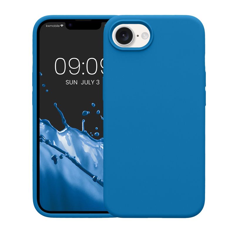 Laptop, Telefoane si Tablete - Telefoane mobile si accesorii - Accesorii Telefoane - Huse telefoane - Husa Kwmobile pentru iPhone 17e/16e, incarcare wireless, silicon, albastru recif - Infinity.ro