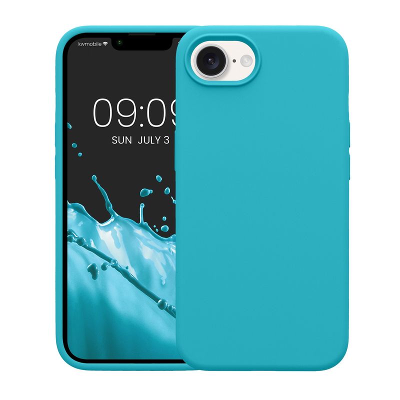 Laptop, Telefoane si Tablete - Telefoane mobile si accesorii - Accesorii Telefoane - Huse telefoane - Husa Kwmobile pentru iPhone 17e/16e, incarcare wireless, silicon, albastru glaciar - Infinity.ro