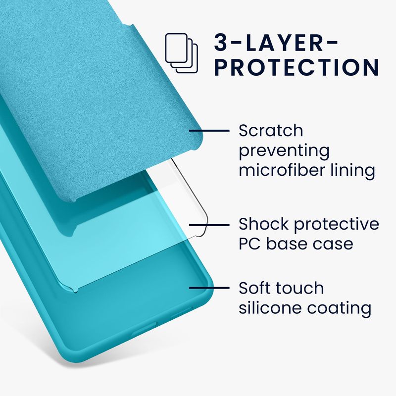 Laptop, Telefoane si Tablete - Telefoane mobile si accesorii - Accesorii Telefoane - Huse telefoane - Husa Kwmobile pentru iPhone 17e/16e, incarcare wireless, silicon, albastru glaciar - Infinity.ro