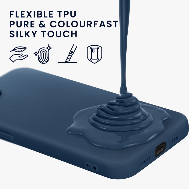 Laptop, Telefoane si Tablete - Telefoane mobile si accesorii - Accesorii Telefoane - Huse telefoane - Husa Kwmobile pentru iPhone 17e/16e, incarcare wireless, silicon, bleumarin - Infinity.ro