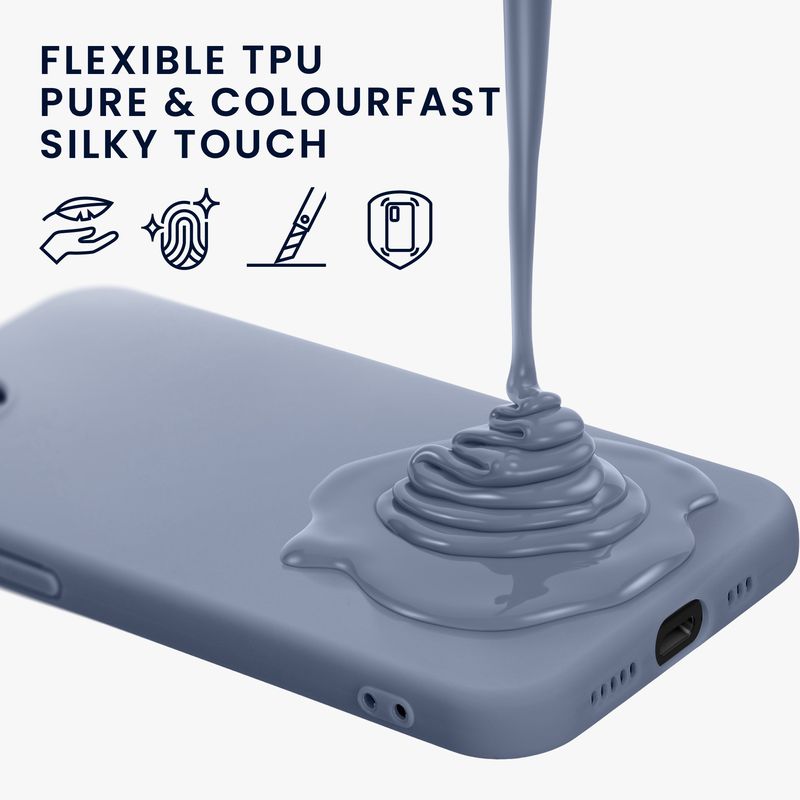 Laptop, Telefoane si Tablete - Telefoane mobile si accesorii - Accesorii Telefoane - Huse telefoane - Husa Kwmobile pentru iPhone 17e/16e, incarcare wireless, silicon, gri-lavanda - Infinity.ro