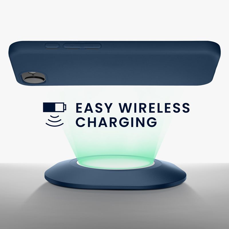 Laptop, Telefoane si Tablete - Telefoane mobile si accesorii - Accesorii Telefoane - Huse telefoane - Husa Kwmobile pentru iPhone 17e/16e, incarcare wireless, silicon, bleumarin - Infinity.ro