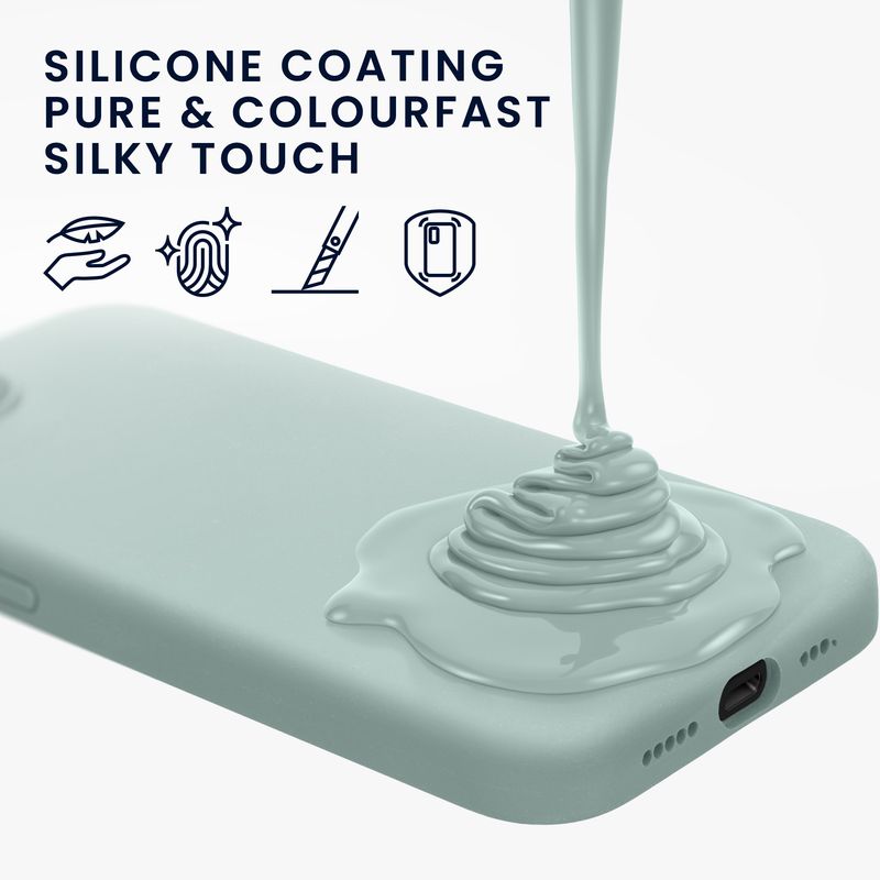 Laptop, Telefoane si Tablete - Telefoane mobile si accesorii - Accesorii Telefoane - Huse telefoane - Husa Kwmobile pentru iPhone 17e/16e, incarcare wireless, silicon, menta - Infinity.ro