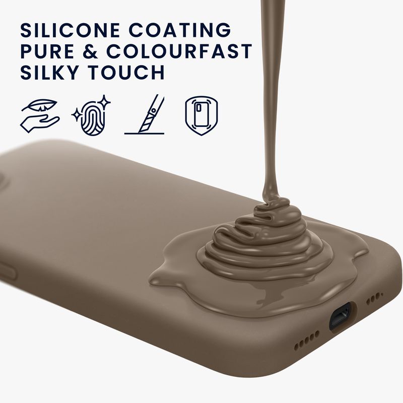 Laptop, Telefoane si Tablete - Telefoane mobile si accesorii - Accesorii Telefoane - Huse telefoane - Husa Kwmobile pentru iPhone 17e/16e, incarcare wireless, silicon, gri, bej - Infinity.ro
