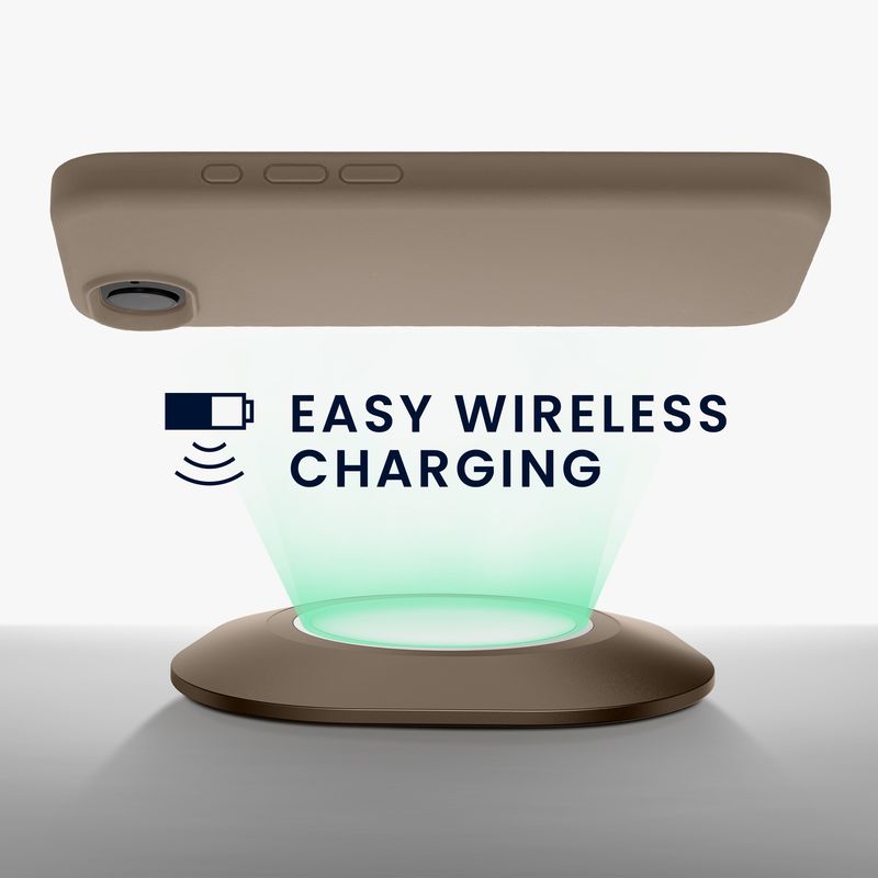 Laptop, Telefoane si Tablete - Telefoane mobile si accesorii - Accesorii Telefoane - Huse telefoane - Husa Kwmobile pentru iPhone 17e/16e, incarcare wireless, silicon, gri, bej - Infinity.ro