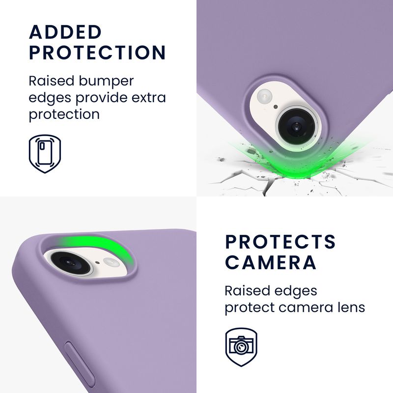 Laptop, Telefoane si Tablete - Telefoane mobile si accesorii - Accesorii Telefoane - Huse telefoane - Husa Kwmobile pentru iPhone 17e/16e, incarcare wireless, silicon, mov violet - Infinity.ro
