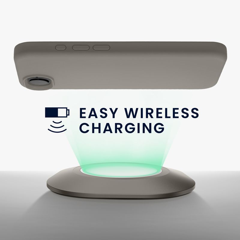 Laptop, Telefoane si Tablete - Telefoane mobile si accesorii - Accesorii Telefoane - Huse telefoane - Husa Kwmobile pentru iPhone 17e/16e, incarcare wireless, silicon, gri, TPU - Infinity.ro