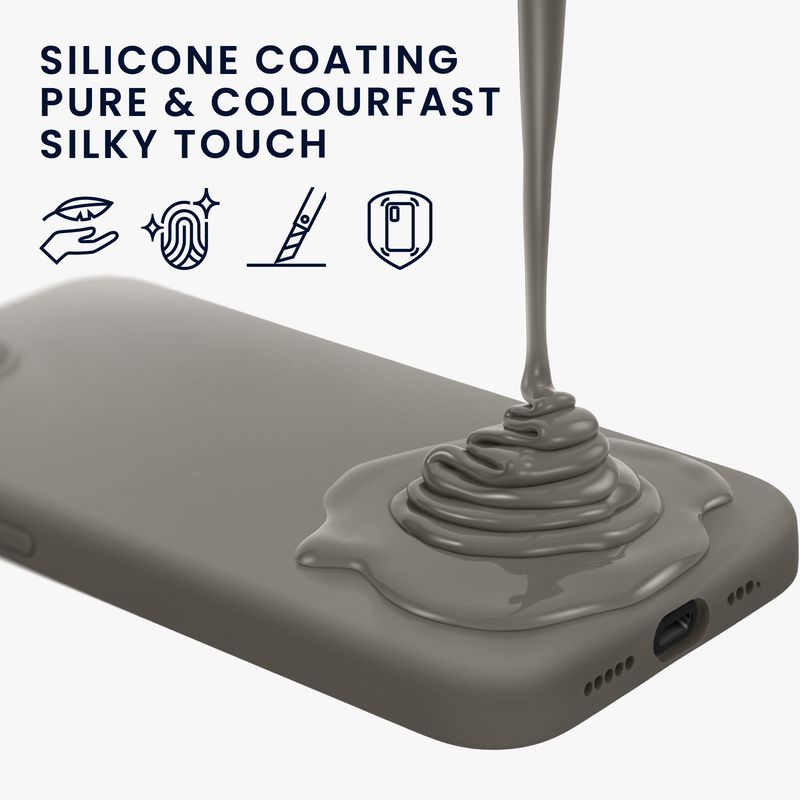 Laptop, Telefoane si Tablete - Telefoane mobile si accesorii - Accesorii Telefoane - Huse telefoane - Husa Kwmobile pentru iPhone 17e/16e, incarcare wireless, silicon, gri, TPU - Infinity.ro