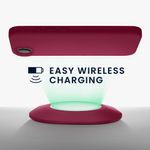 Laptop, Telefoane si Tablete - Telefoane mobile si accesorii - Accesorii Telefoane - Huse telefoane - Husa Kwmobile pentru iPhone 17e/16e, incarcare wireless, silicon, rosu rubarba - Infinity.ro