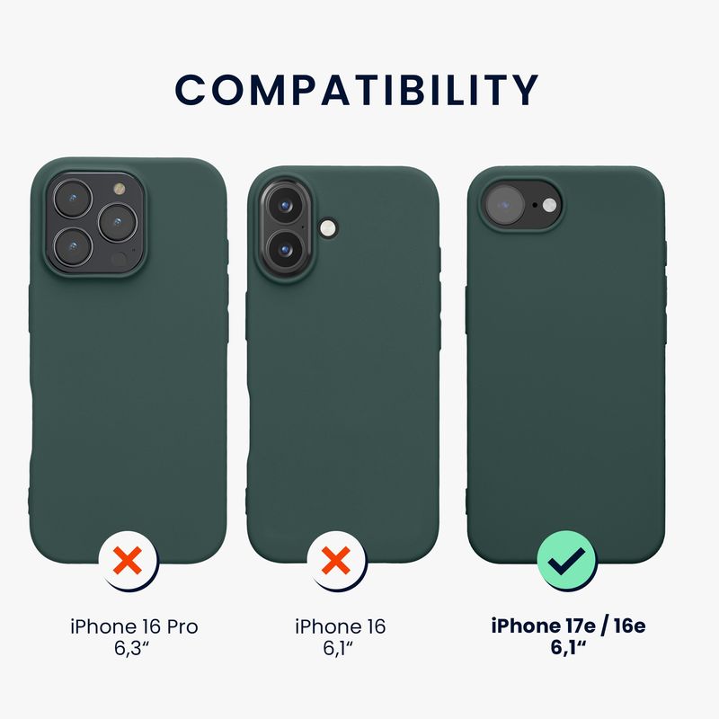 Laptop, Telefoane si Tablete - Telefoane mobile si accesorii - Accesorii Telefoane - Huse telefoane - Husa Kwmobile pentru iPhone 17e/16e, incarcare wireless, TPU, albastru verzui - Infinity.ro