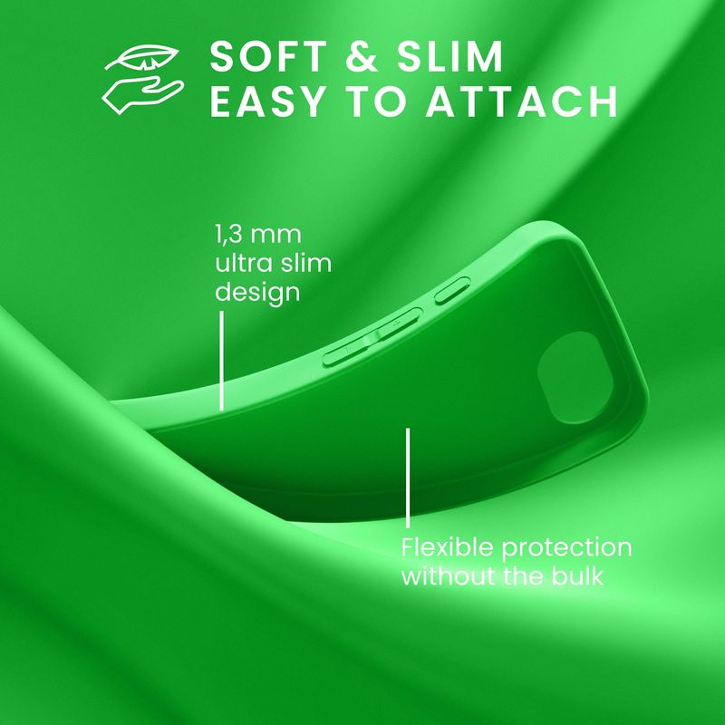 Laptop, Telefoane si Tablete - Telefoane mobile si accesorii - Accesorii Telefoane - Huse telefoane - Husa Kwmobile pentru iPhone 17e/16e, incarcare wireless, silicon, verde neon - Infinity.ro