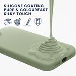 Laptop, Telefoane si Tablete - Telefoane mobile si accesorii - Accesorii Telefoane - Huse telefoane - Husa Kwmobile pentru iPhone 17e/16e, incarcare wireless, silicon, verde, gri - Infinity.ro