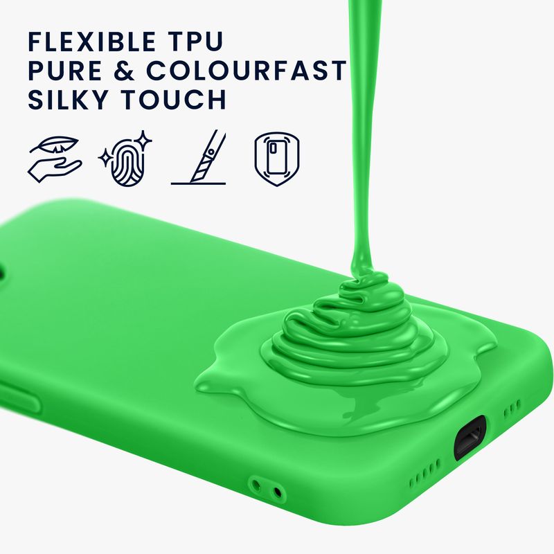 Laptop, Telefoane si Tablete - Telefoane mobile si accesorii - Accesorii Telefoane - Huse telefoane - Husa Kwmobile pentru iPhone 17e/16e, incarcare wireless, silicon, verde neon - Infinity.ro