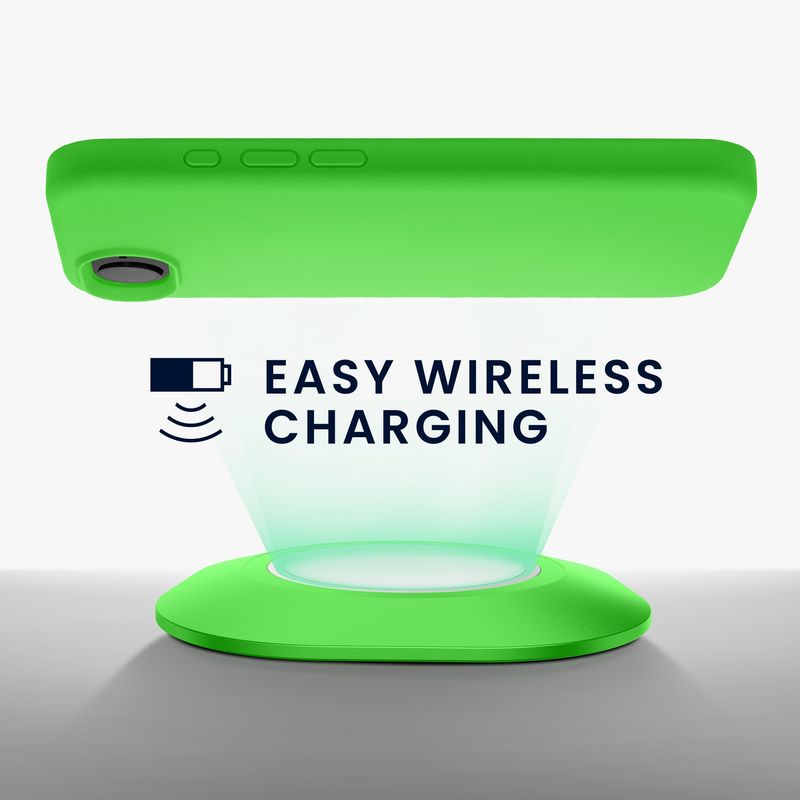 Laptop, Telefoane si Tablete - Telefoane mobile si accesorii - Accesorii Telefoane - Huse telefoane - Husa Kwmobile pentru iPhone 17e/16e, incarcare wireless, silicon, verde lime - Infinity.ro