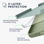 Laptop, Telefoane si Tablete - Telefoane mobile si accesorii - Accesorii Telefoane - Huse telefoane - Husa Kwmobile pentru iPhone 17e/16e, incarcare wireless, silicon, verde, gri - Infinity.ro