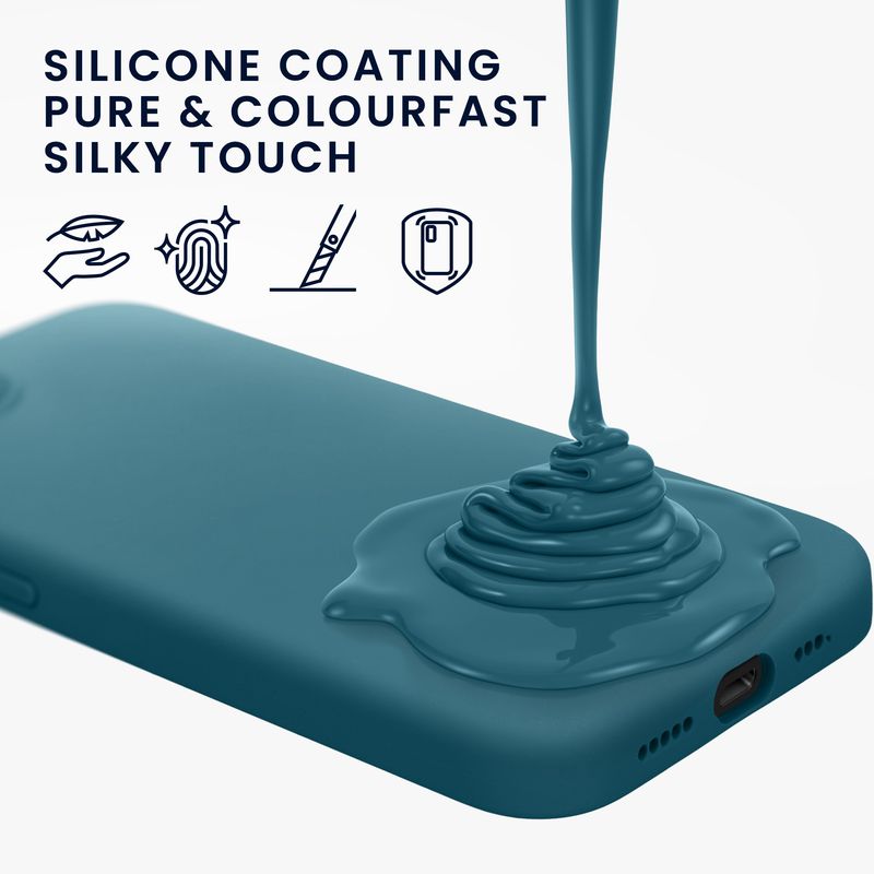 Laptop, Telefoane si Tablete - Telefoane mobile si accesorii - Accesorii Telefoane - Huse telefoane - Husa Kwmobile pentru iPhone 17e/16e, incarcare wireless, silicon, turcoaz - Infinity.ro
