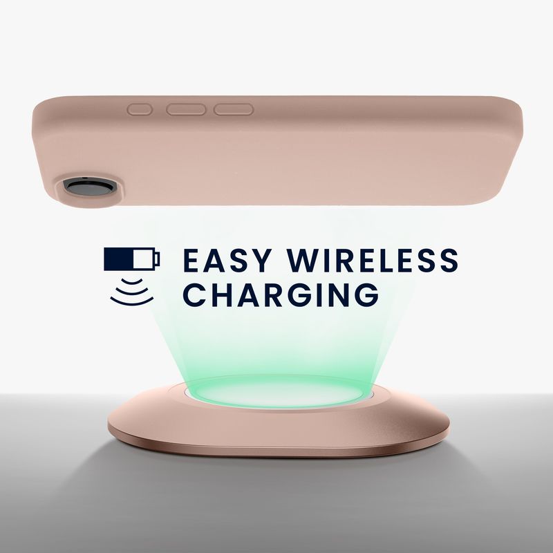 Laptop, Telefoane si Tablete - Telefoane mobile si accesorii - Accesorii Telefoane - Huse telefoane - Husa Kwmobile pentru iPhone 17e/16e, incarcare wireless, silicon, roz prafuit - Infinity.ro
