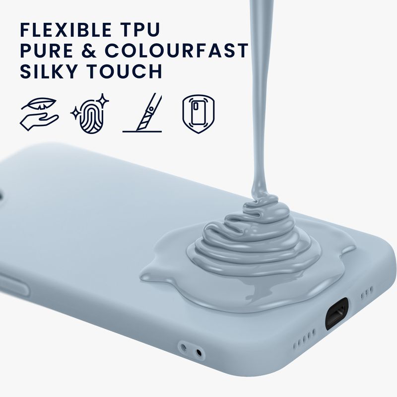 Laptop, Telefoane si Tablete - Telefoane mobile si accesorii - Accesorii Telefoane - Huse telefoane - Husa Kwmobile pentru iPhone 17e/16e, incarcare wireless, TPU, albastru deschis - Infinity.ro