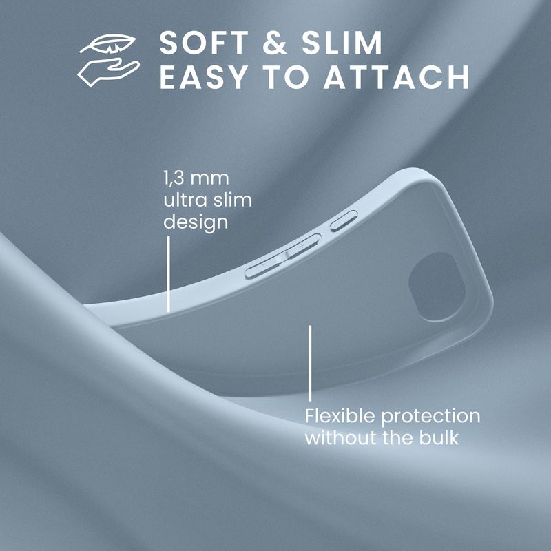 Laptop, Telefoane si Tablete - Telefoane mobile si accesorii - Accesorii Telefoane - Huse telefoane - Husa Kwmobile pentru iPhone 17e/16e, incarcare wireless, TPU, albastru deschis - Infinity.ro