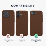 Laptop, Telefoane si Tablete - Telefoane mobile si accesorii - Accesorii Telefoane - Huse telefoane - Husa Kwmobile pentru iPhone 17e/16e, incarcare wireless, TPU, maro - Infinity.ro
