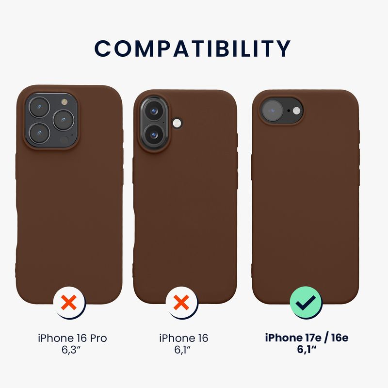 Laptop, Telefoane si Tablete - Telefoane mobile si accesorii - Accesorii Telefoane - Huse telefoane - Husa Kwmobile pentru iPhone 17e/16e, incarcare wireless, TPU, maro - Infinity.ro