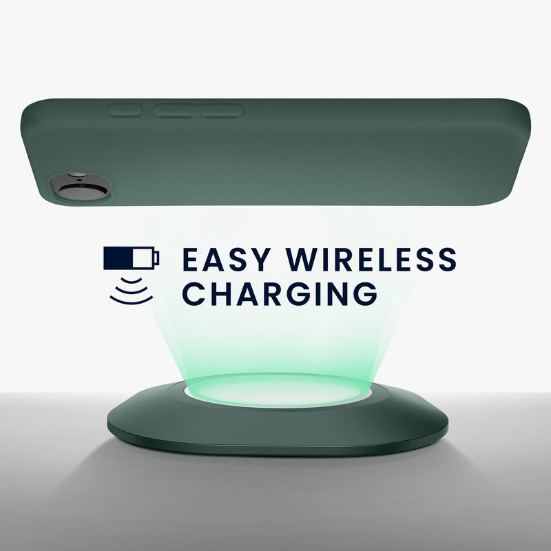 Laptop, Telefoane si Tablete - Telefoane mobile si accesorii - Accesorii Telefoane - Huse telefoane - Husa Kwmobile pentru iPhone 17e/16e, incarcare wireless, silicon, verde muschi - Infinity.ro