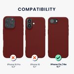 Laptop, Telefoane si Tablete - Telefoane mobile si accesorii - Accesorii Telefoane - Huse telefoane - Husa Kwmobile pentru iPhone 17e/16e, incarcare wireless, TPU, rosu aramiu - Infinity.ro