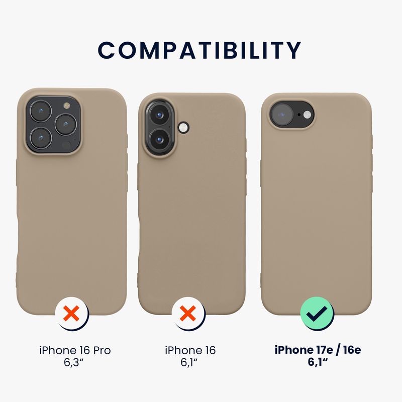 Laptop, Telefoane si Tablete - Telefoane mobile si accesorii - Accesorii Telefoane - Huse telefoane - Husa Kwmobile pentru iPhone 17e/16e, incarcare wireless, TPU, bej - Infinity.ro