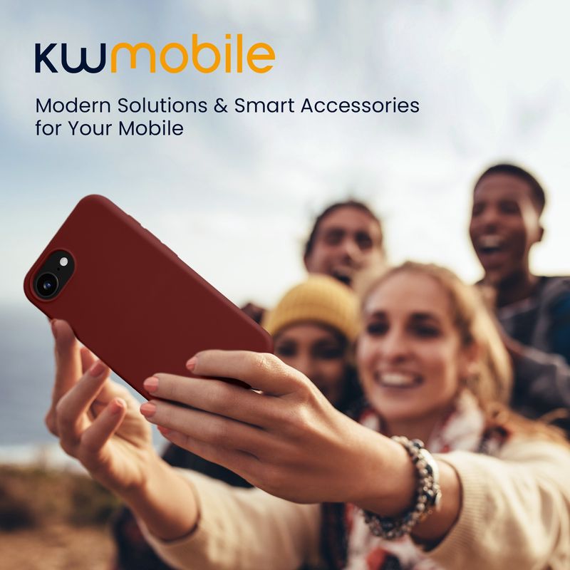 Laptop, Telefoane si Tablete - Telefoane mobile si accesorii - Accesorii Telefoane - Huse telefoane - Husa Kwmobile pentru iPhone 17e/16e, incarcare wireless, TPU, rosu aramiu - Infinity.ro