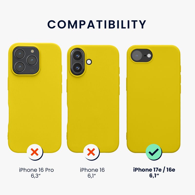Laptop, Telefoane si Tablete - Telefoane mobile si accesorii - Accesorii Telefoane - Huse telefoane - Husa Kwmobile pentru iPhone 17e/16e, incarcare wireless, TPU, galben - Infinity.ro