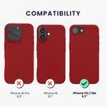 Laptop, Telefoane si Tablete - Telefoane mobile si accesorii - Accesorii Telefoane - Huse telefoane - Husa Kwmobile pentru iPhone 17e/16e, incarcare wireless, TPU, rosu rubarba - Infinity.ro