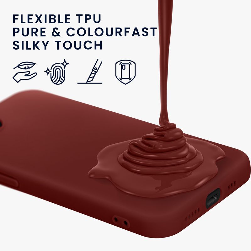 Laptop, Telefoane si Tablete - Telefoane mobile si accesorii - Accesorii Telefoane - Huse telefoane - Husa Kwmobile pentru iPhone 17e/16e, incarcare wireless, TPU, rosu aramiu - Infinity.ro