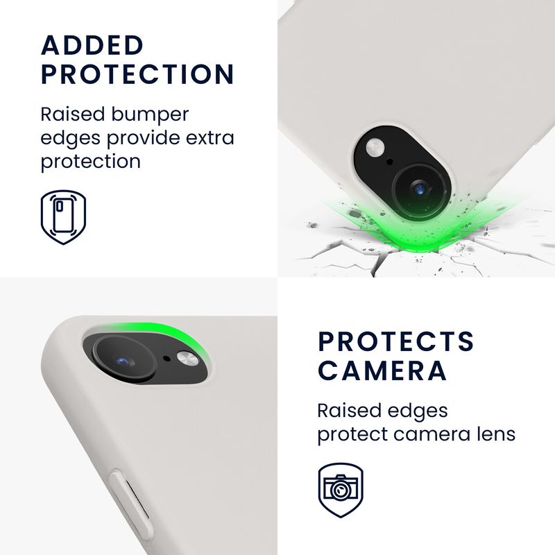Laptop, Telefoane si Tablete - Telefoane mobile si accesorii - Accesorii Telefoane - Huse telefoane - Husa Kwmobile pentru iPhone 17e/16e, protectie la socuri, silicon, alb - Infinity.ro