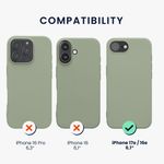 Laptop, Telefoane si Tablete - Telefoane mobile si accesorii - Accesorii Telefoane - Huse telefoane - Husa Kwmobile pentru iPhone 17e/16e, incarcare wireless, TPU, verde, gri - Infinity.ro