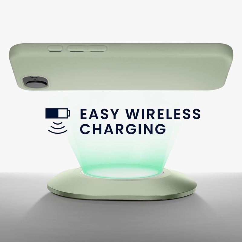 Laptop, Telefoane si Tablete - Telefoane mobile si accesorii - Accesorii Telefoane - Huse telefoane - Husa Kwmobile pentru iPhone 17e/16e, incarcare wireless, TPU, verde, gri - Infinity.ro