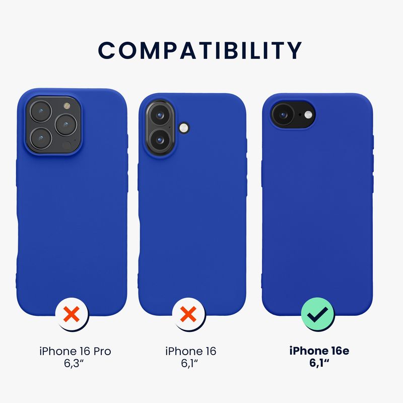 Laptop, Telefoane si Tablete - Telefoane mobile si accesorii - Accesorii Telefoane - Huse telefoane - Husa Kwmobile pentru iPhone 17e/16e, protectie la socuri, silicon, albastru baltic - Infinity.ro