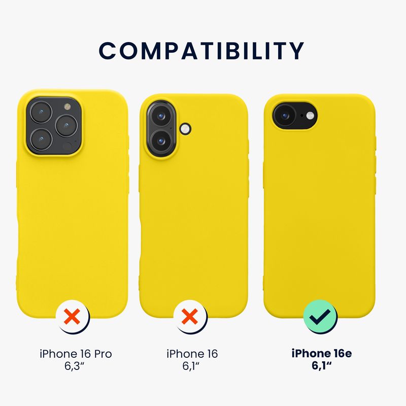 Laptop, Telefoane si Tablete - Telefoane mobile si accesorii - Accesorii Telefoane - Huse telefoane - Husa Kwmobile pentru iPhone 17e/16e, protectie la socuri, silicon, galben - Infinity.ro