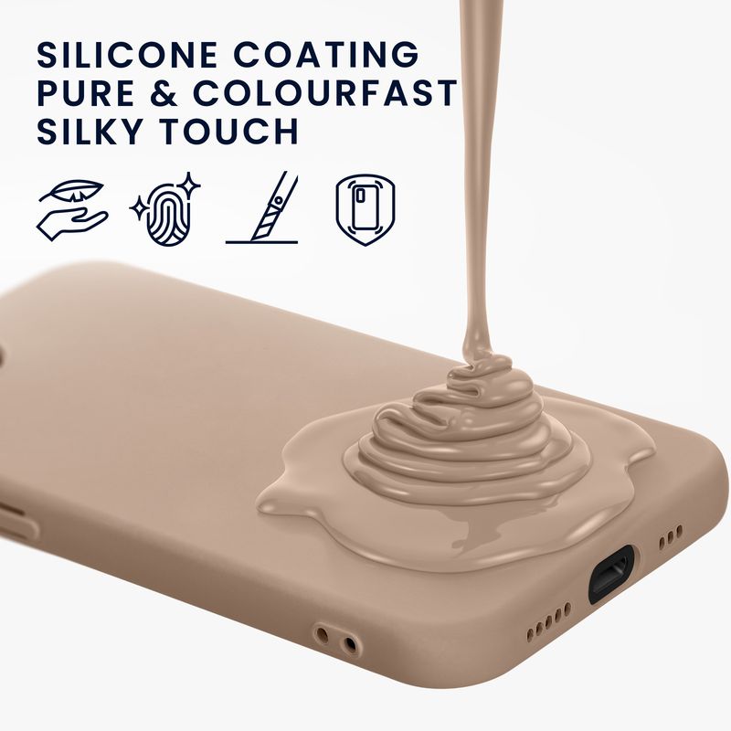 Laptop, Telefoane si Tablete - Telefoane mobile si accesorii - Accesorii Telefoane - Huse telefoane - Husa Kwmobile pentru iPhone 17e/16e, protectie la socuri, protectie la praf, silicon, bej - Infinity.ro