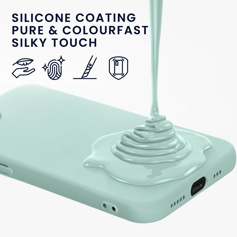 Laptop, Telefoane si Tablete - Telefoane mobile si accesorii - Accesorii Telefoane - Huse telefoane - Husa Kwmobile pentru iPhone 17e/16e, protectie la socuri, silicon, menta - Infinity.ro