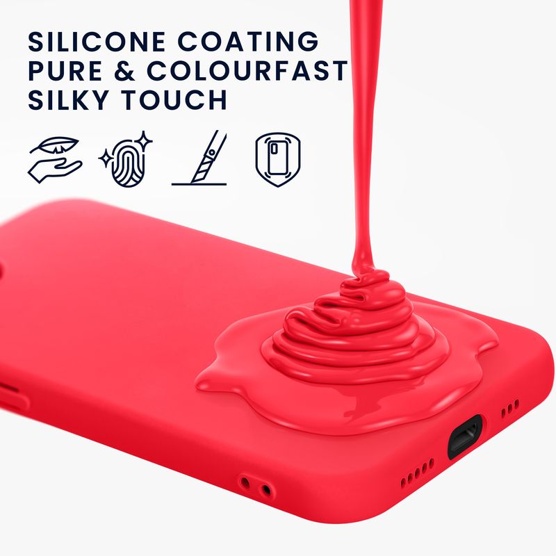 Laptop, Telefoane si Tablete - Telefoane mobile si accesorii - Accesorii Telefoane - Huse telefoane - Husa Kwmobile pentru iPhone 17e/16e, protectie la socuri, silicon, roz neon - Infinity.ro