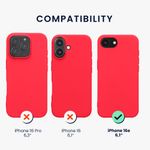 Laptop, Telefoane si Tablete - Telefoane mobile si accesorii - Accesorii Telefoane - Huse telefoane - Husa Kwmobile pentru iPhone 17e/16e, protectie la socuri, silicon, roz neon - Infinity.ro