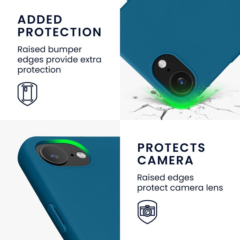 Laptop, Telefoane si Tablete - Telefoane mobile si accesorii - Accesorii Telefoane - Huse telefoane - Husa Kwmobile pentru iPhone 17e/16e, protectie la socuri, silicon, albastru caraibian - Infinity.ro