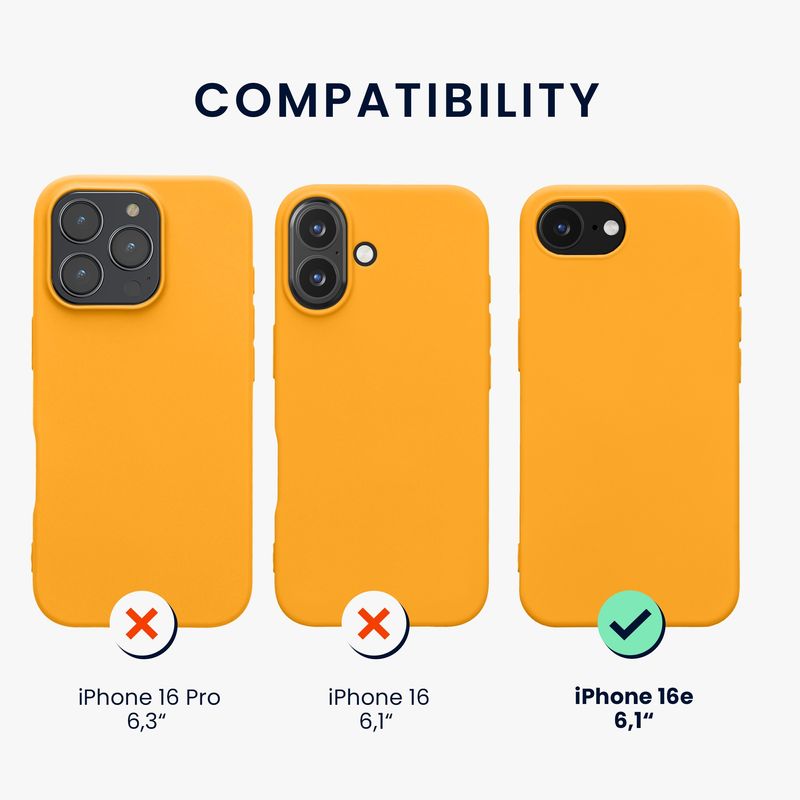 Laptop, Telefoane si Tablete - Telefoane mobile si accesorii - Accesorii Telefoane - Huse telefoane - Husa Kwmobile pentru iPhone 17e/16e, protectie la socuri, silicon, portocaliu - Infinity.ro