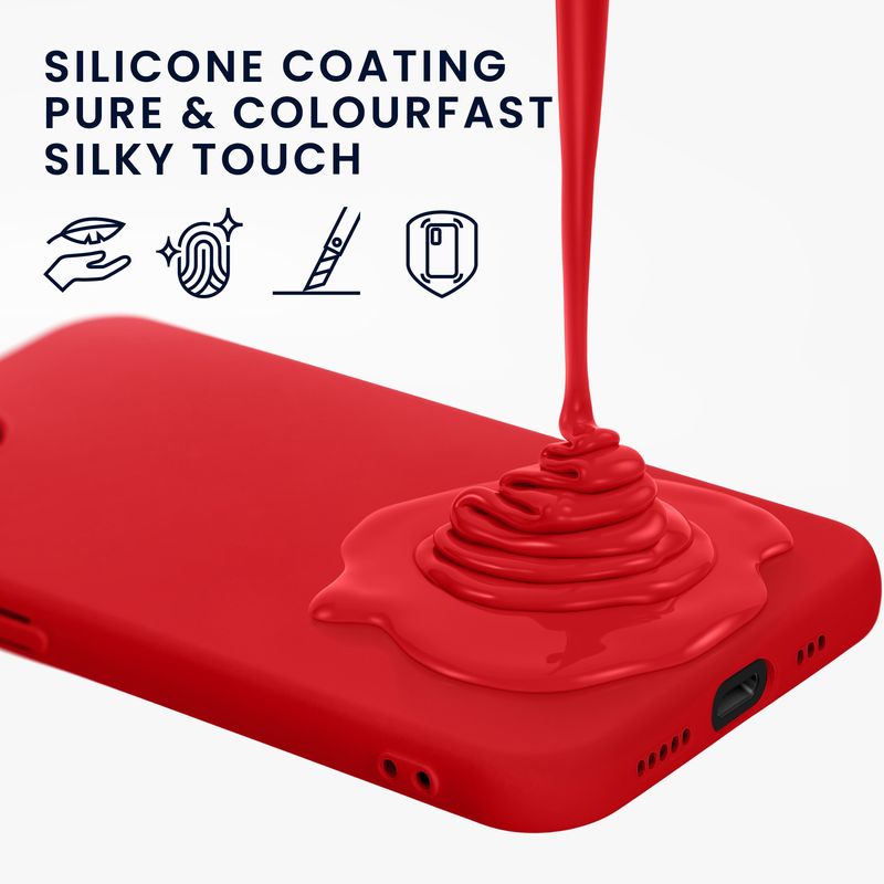 Laptop, Telefoane si Tablete - Telefoane mobile si accesorii - Accesorii Telefoane - Huse telefoane - Husa Kwmobile pentru iPhone 17e/16e, protectie la socuri, silicon, rosu clasic - Infinity.ro